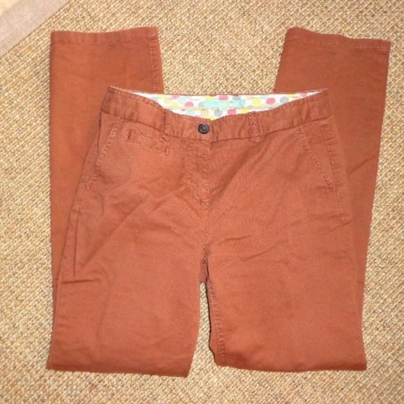 NWOT Boden Straight Leg Chinos Pants 4P Chestnut - Picture 1 of 8